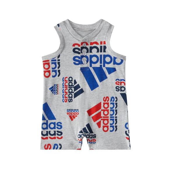 Adidas Baby Boys Sleeveless Americana Logo Printed Sunsuit Size 6 Mo NWT - Picture 1 of 2